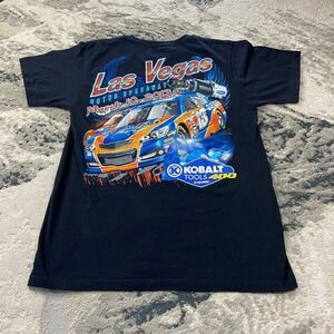 Chase‎ Authentics Kobalt Tools 400 NASCAR T Shirt Mens M Black Crew Neck Graphic
